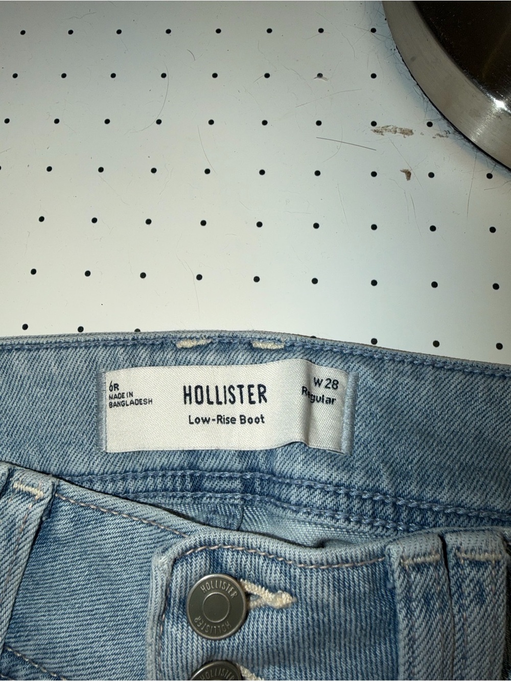 Hollister Low-Rise Bootcut Jeans Light Wash 6R W28 Y2K - Picture 3 of 5